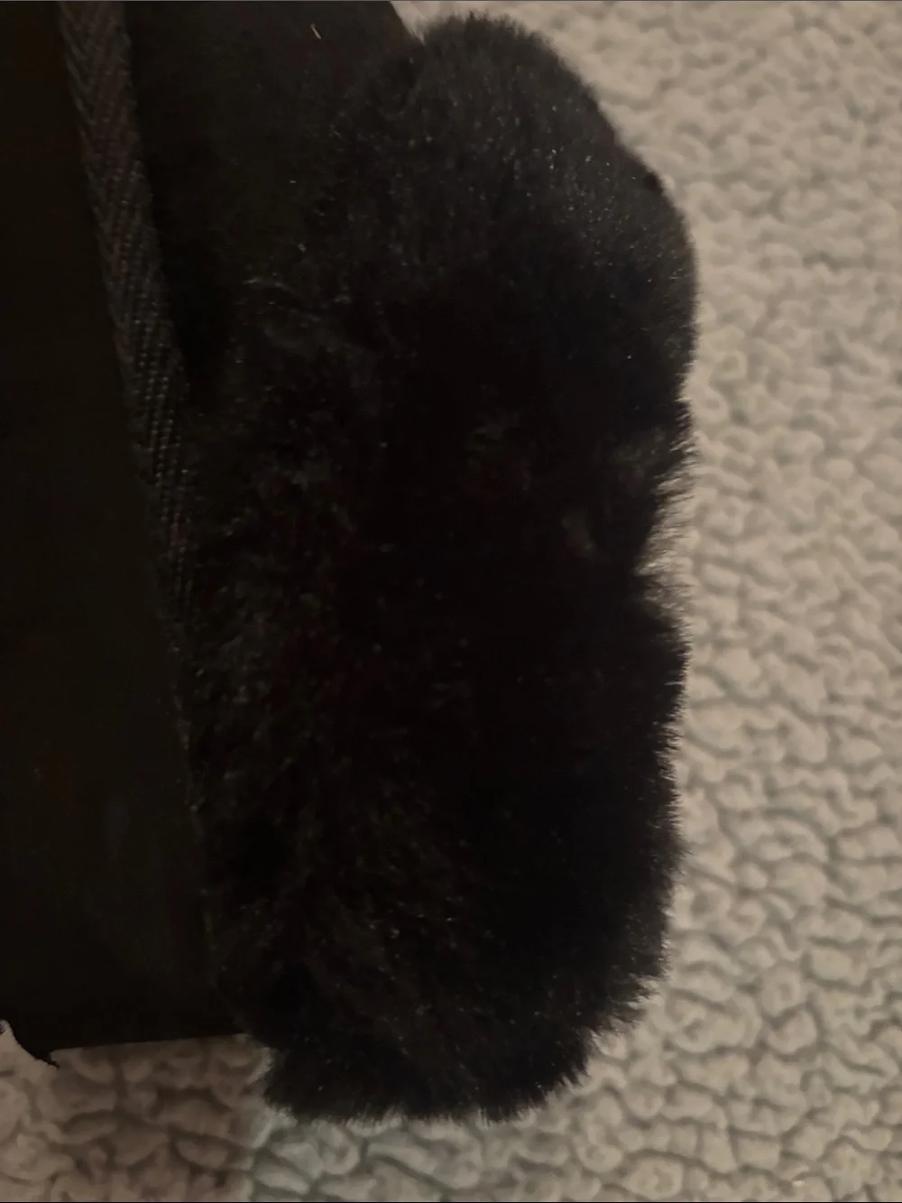 NWOT The Children's Place platform Teddy Slip ons black